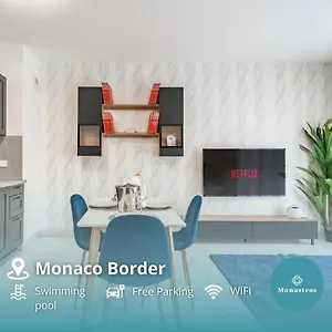  Appartement Frontiere Monaco, Terrasse Vue Mer, Tour Odeon - Ap